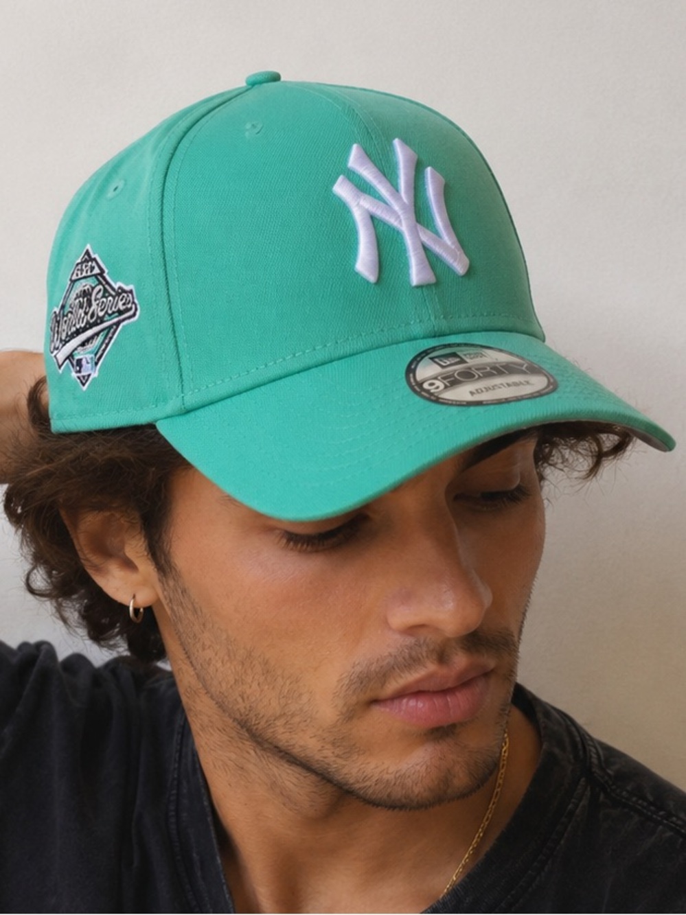 New Era New York Yankees 9Forty A-Frame SnapBack Tiffany Mint Color Cooperstown - Picture 2 of 7